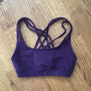 Purple sports bra